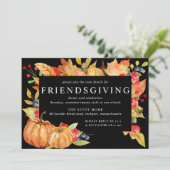 Invitation L'automne part Citrouille Friendsgiving Dîner (Debout devant)