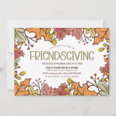 Invitation L'Automne Parte Du Dîner D'Action D'Amabilité (Devant)