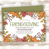 Invitation L'Automne Parte Du Dîner D'Action D'Amabilité