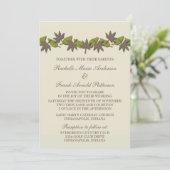 Invitation L'automne quitte la frontière de mariage Invitatio (Debout devant)