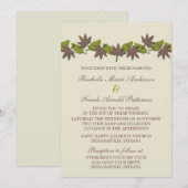 Invitation L'automne quitte la frontière de mariage Invitatio (Devant / Derrière)