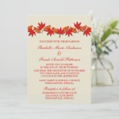 Invitation L'automne quitte la frontière mariage Invitation, (Debout devant)