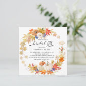 Invitation L'automne quitte le thé de la mariée Citrouille (Debout devant)