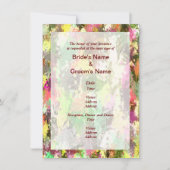 Invitation L'automne quitte l'invitation de mariage Abstrait (Devant)