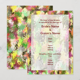 Invitation L'automne quitte l'invitation de mariage Abstrait