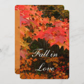 Invitation L'automne quitte l'invitation d'une nuptiale Maria (Devant / Derrière)