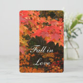 Invitation L'automne quitte l'invitation d'une nuptiale Maria (Debout devant)