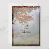 Invitation L'automne quitte Rustic Mariage Rerépétition Invit (Dos)