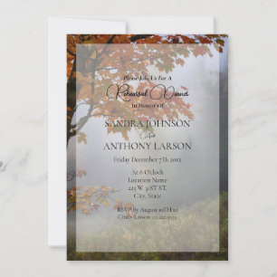 Invitation L'automne quitte Rustic Mariage Rerépétition Invit