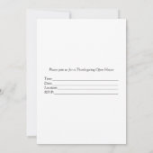 Invitation L'automne quitte Thanksgiving Open House Invitatio (Dos)