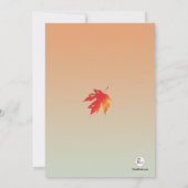 Invitation L'automne rayonnant colore l'invitation (Dos)