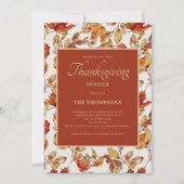 Invitation L'Automne Russe quitte Thanksgiving Dîner (Devant)