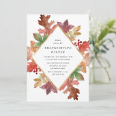 Invitation L'Automne Russe quitte Thanksgiving Dîner (Debout devant)