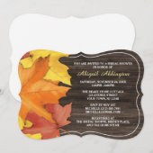 Invitation L'automne rustique quitte bois nuptiale douche Inv (Devant / Derrière)