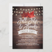 Invitation L'Automne Rustique quitte Thanksgiving Cocktail Pa (Devant)