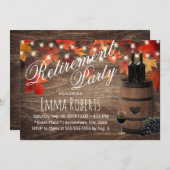 Invitation L'Automne Rustique Vin Barrel Quitte La Retraite (Devant / Derrière)