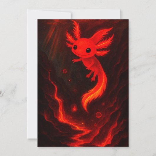 Invitation Lava Axolotl à Fiery Abyss Anniversaire (Dos)