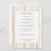 Invitation Lavabo de mariage rayé de cœurs blanc crème (Devant)