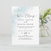 Invitation Lavage à l'aquarelle | Réception de mariage en fui (Debout devant)