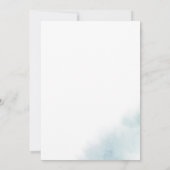 Invitation Lavage à l'aquarelle | Réception de mariage en fui (Dos)