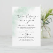 Invitation Lavage à l'aquarelle | Réception de mariage en fui (Debout devant)