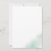 Invitation Lavage à l'aquarelle | Réception de mariage en fui (Dos)