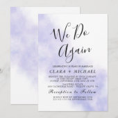 Invitation Lavage à l'aquarelle | Renouvellement de vœux bleu (Devant / Derrière)