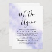 Invitation Lavage à l'aquarelle | Renouvellement de vœux Blue (Devant / Derrière)