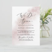 Invitation Lavage à l'aquarelle | Teinte rose Nous Refaisons (Debout devant)