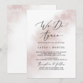 Invitation Lavage à l'aquarelle | Teinte rose Nous Refaisons (Devant / Derrière)