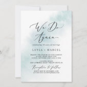 Invitation Lavage Aquarelle | Renouvellement de Vœux Blue We  (Devant)