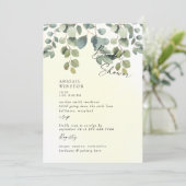 Invitation Lavage de eucalyptus jaune pâle pour la douche de (Debout devant)