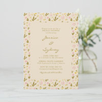 Lavage de Mariage Floral Ditsy Rose Vert Olive