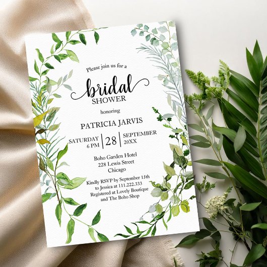 Invitation Lavage de verdure Mariage