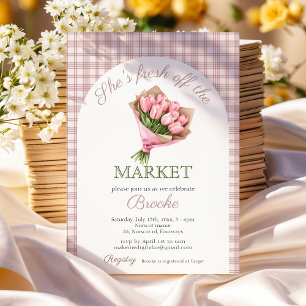 Invitation Lavage floral rose tout droit du marché Shower de