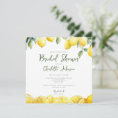 Invitation Lavage Moderne Citron Citron Bridal Shower (Debout devant)