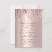 Invitation Lavage Pailleté Rose Marsala pour Mariage (Devant)