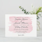 Invitation Lavage simple à l'aquarelle : le pinceau rose écla (Debout devant)