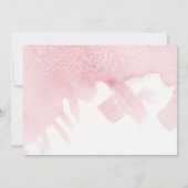 Invitation Lavage simple à l'aquarelle : le pinceau rose écla (Dos)