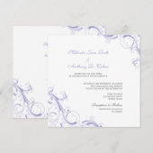 Invitation Lavande à balayage Filigree (Devant / Derrière)