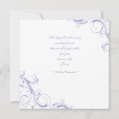 Invitation Lavande à balayage Filigree (Dos)