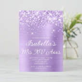 Invitation Lavande à glacier Mis XV Años Photo (Debout devant)