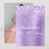 Invitation Lavande à glacier Mis XV Años Photo (Devant / Derrière)