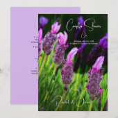 Invitation Lavande, Amour & Dévotion, Couples Mariages Douche (Devant / Derrière)