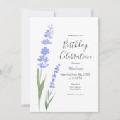 Invitation Lavande aquarelle (Devant)