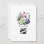 Invitation Lavande avec le mariage de printemps floral vert (Dos)