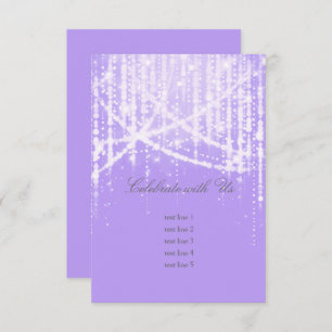 Invitation Lavande bat mitzvah violet brillants