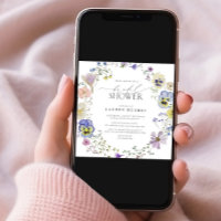 Lavande Bleue vintage Pressée Douche Fleur sauvage