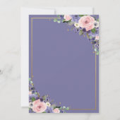 Invitation Lavande Blush Floral Géométrique 16e Quinceañera (Dos)