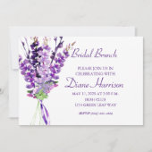 Invitation Lavande d'aquarelle Mariage violet (Devant)